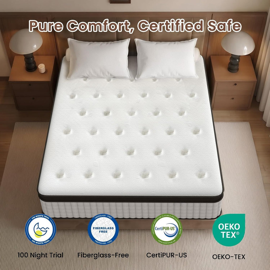 10 Inch Medium Firm Twin Hybrid Mattress