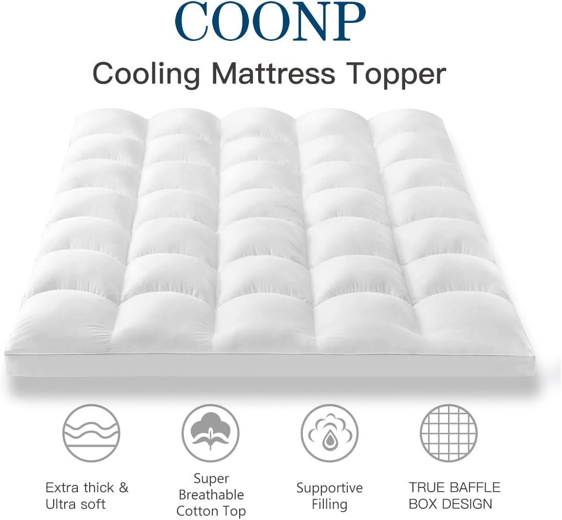 Cotton Extra Thick Cooling Queen Topper