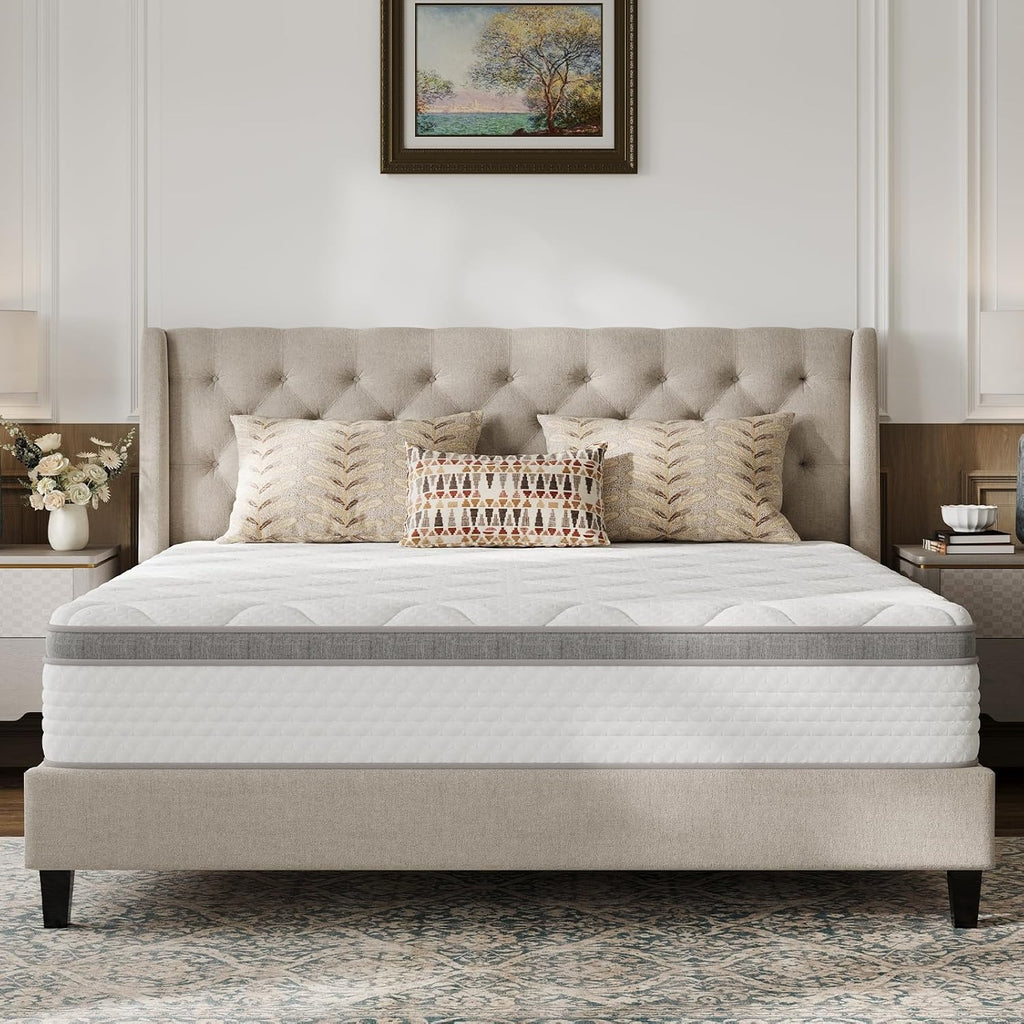 12 Inch Pillow Top Queen Hybrid Mattress