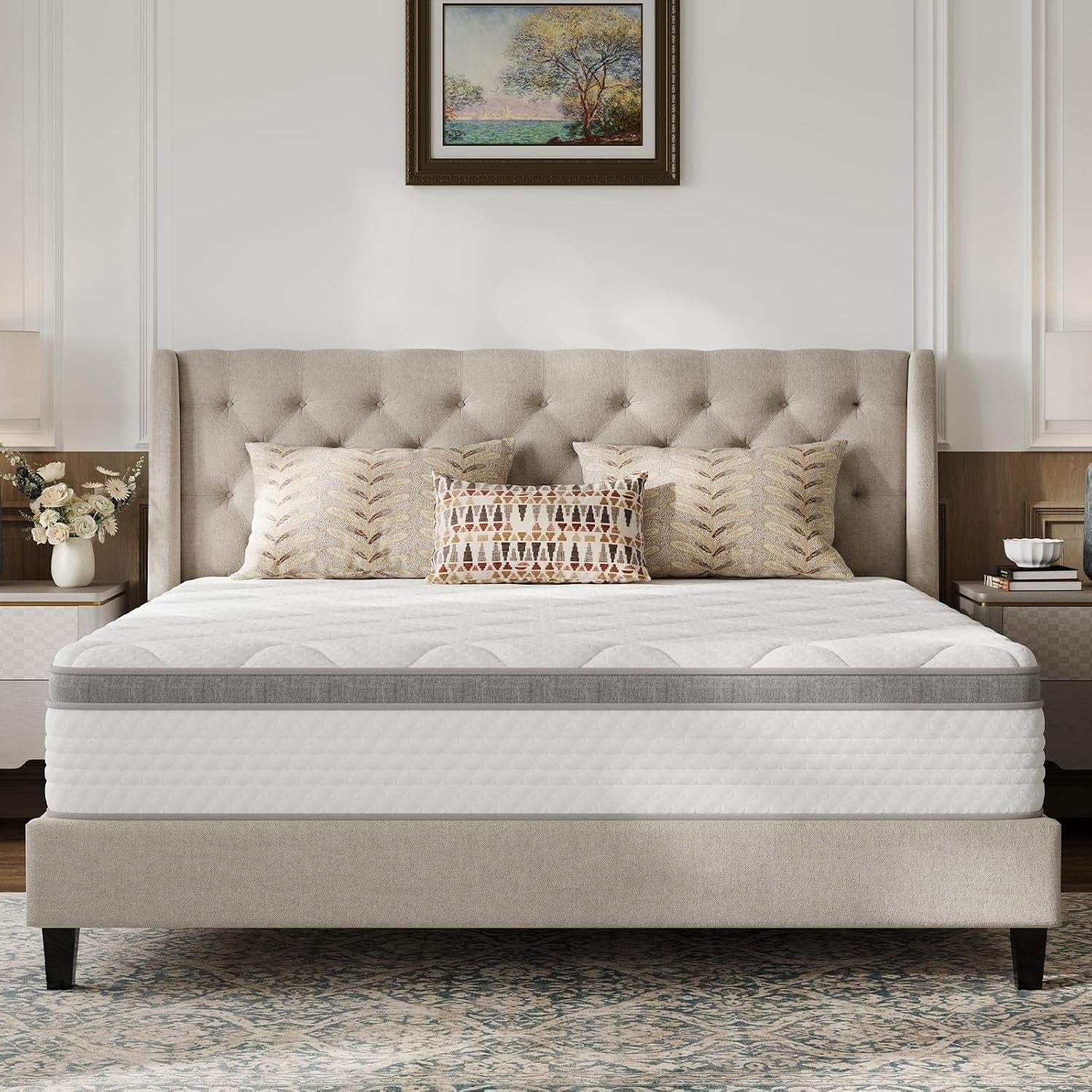 12 Inch Pillow Top Queen Hybrid Mattress