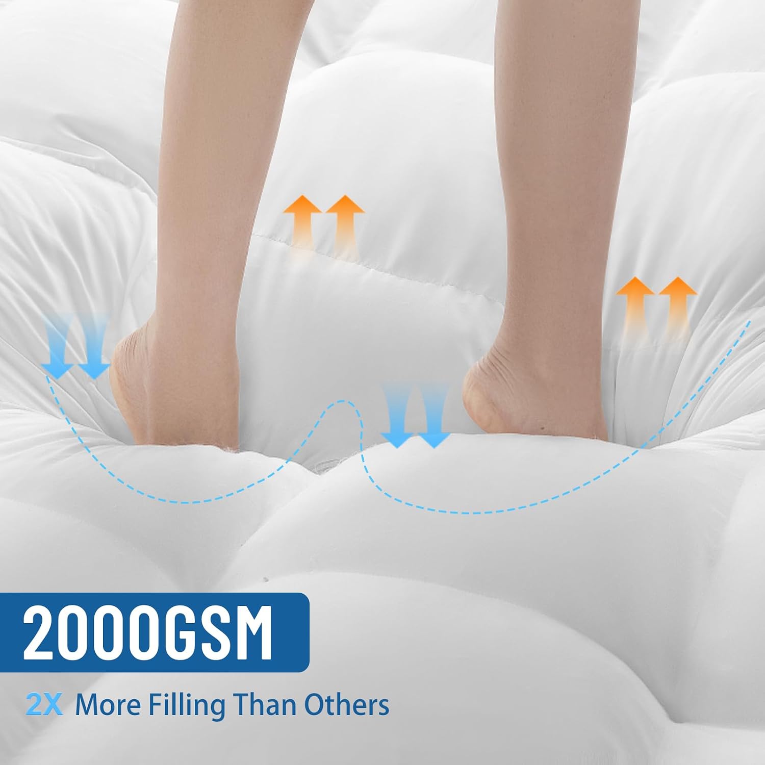4 Inch Foam King Cooling Mattress Topper