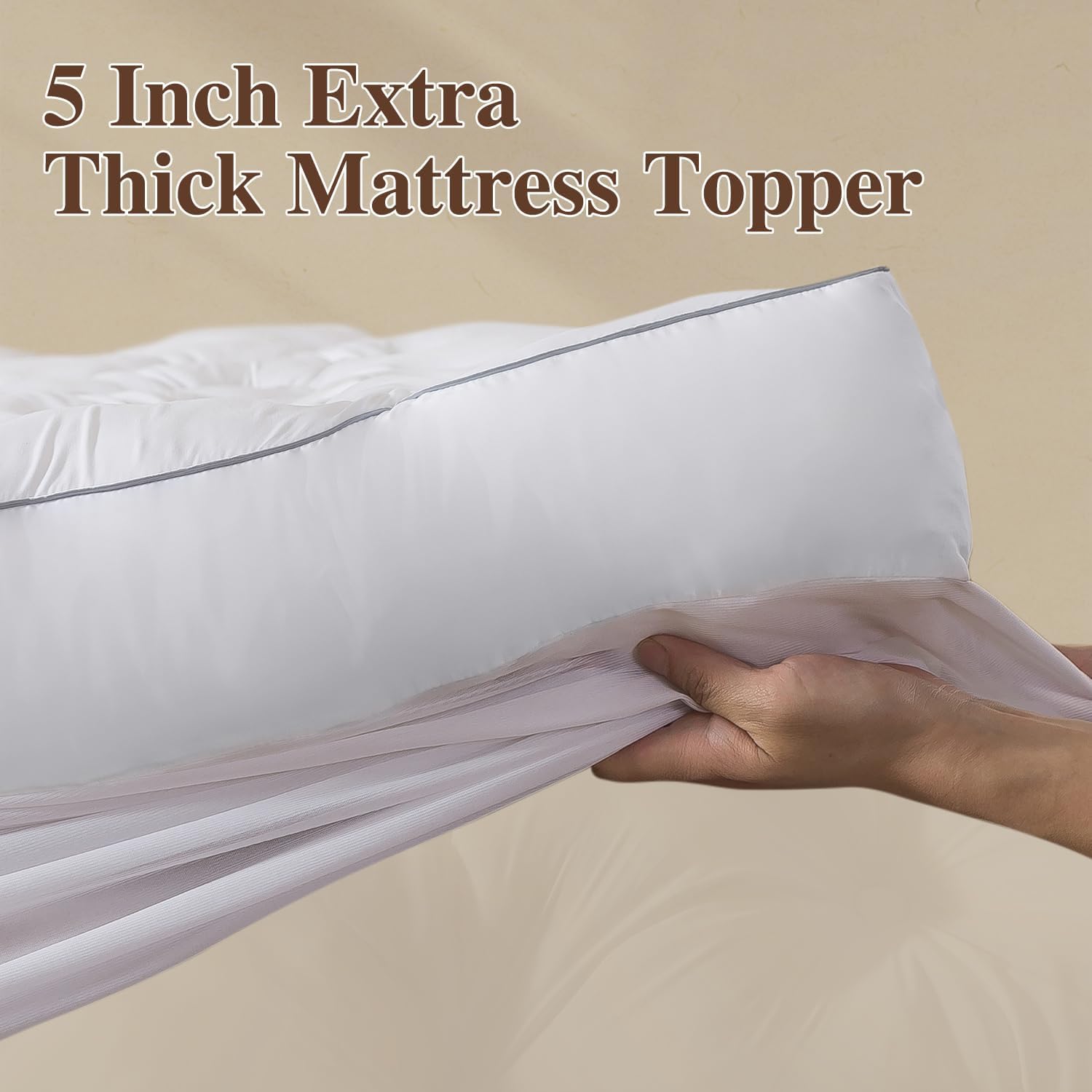 5 Inch Shredded Foam Queen Mattress Topper