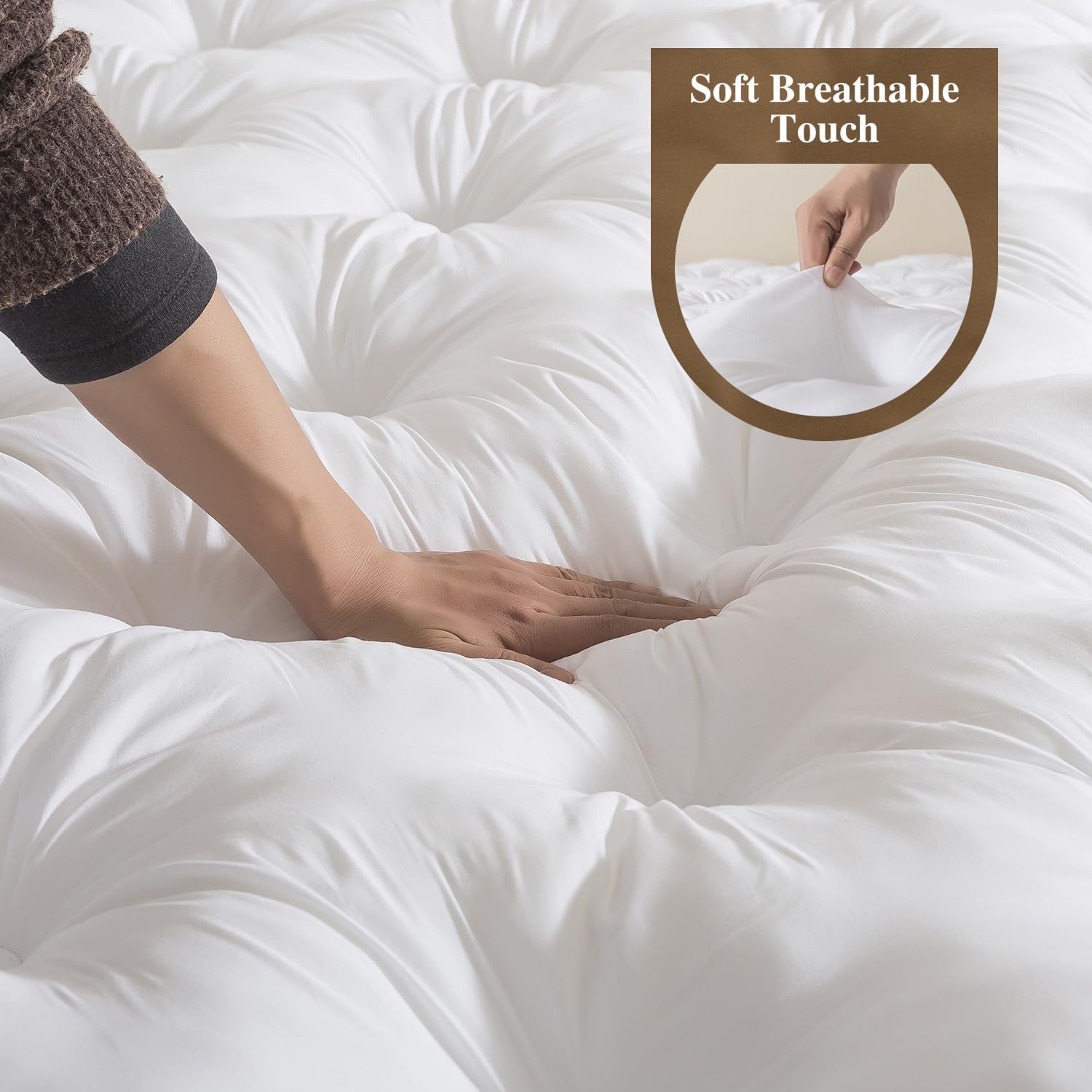 5 Inch Shredded Foam Queen Mattress Topper
