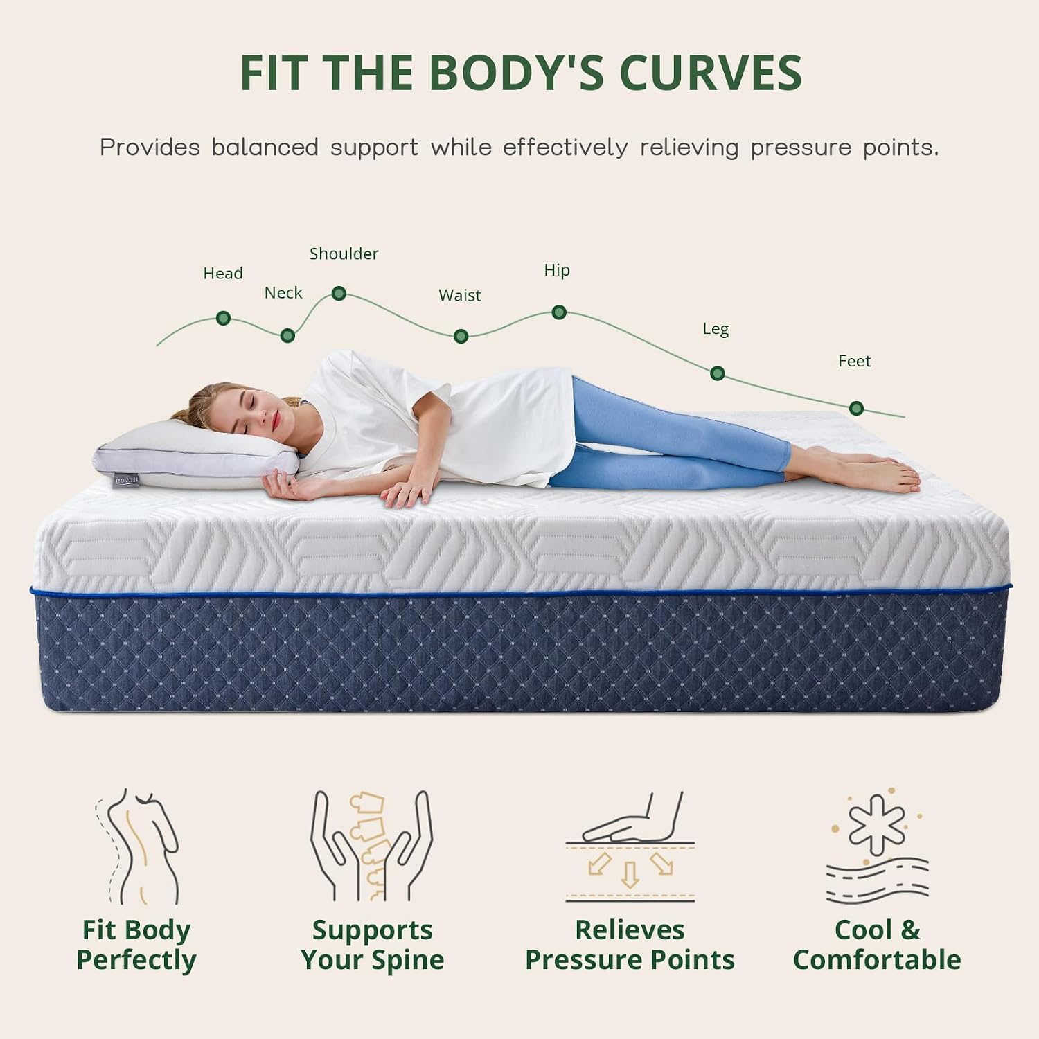 12 Inch Gel Foam Queen Size Mattress