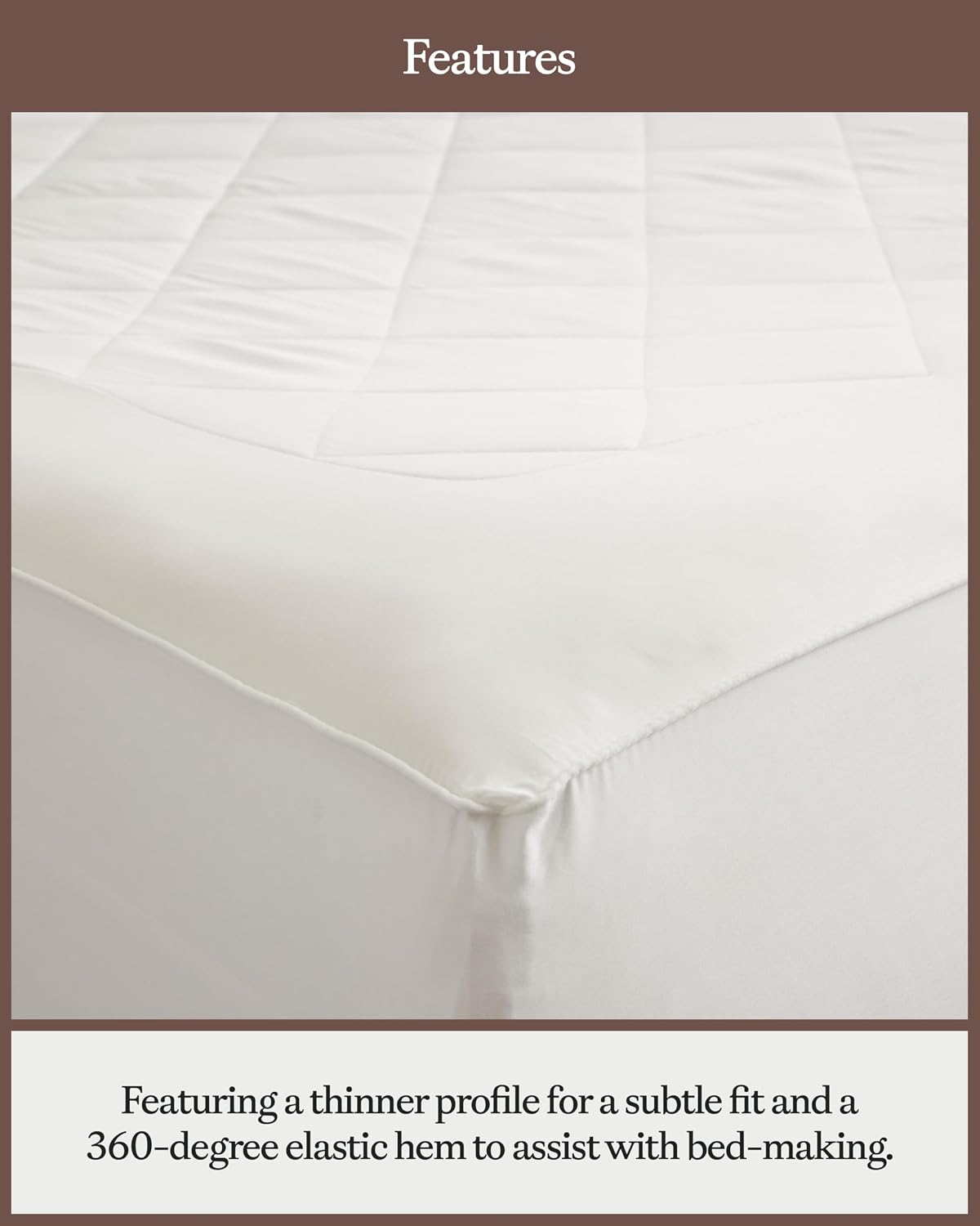 Bamboo Cooling King Elastic Mattress Pad