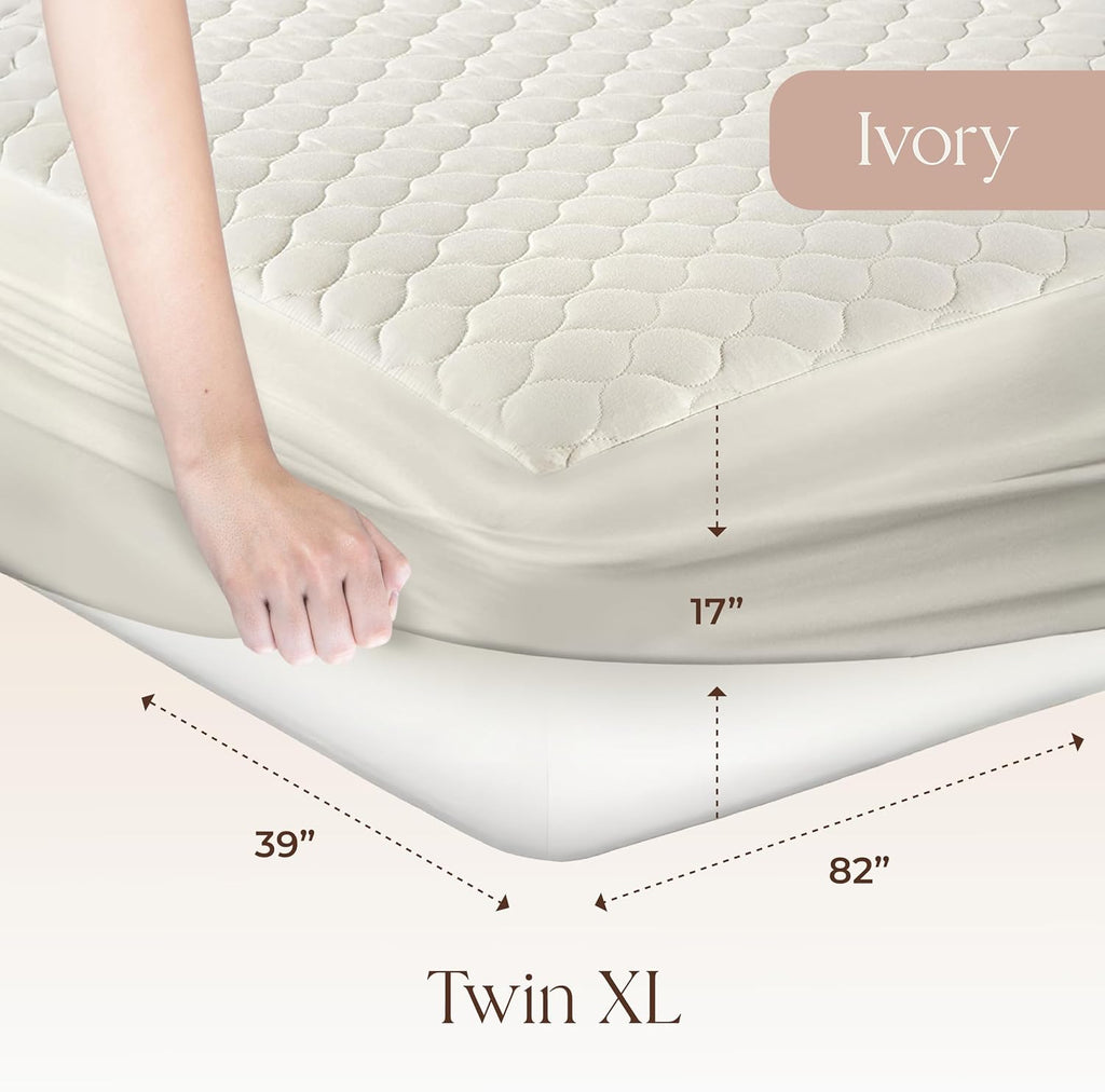 Organic Cotton Twin XL Quilted Bed Pad
