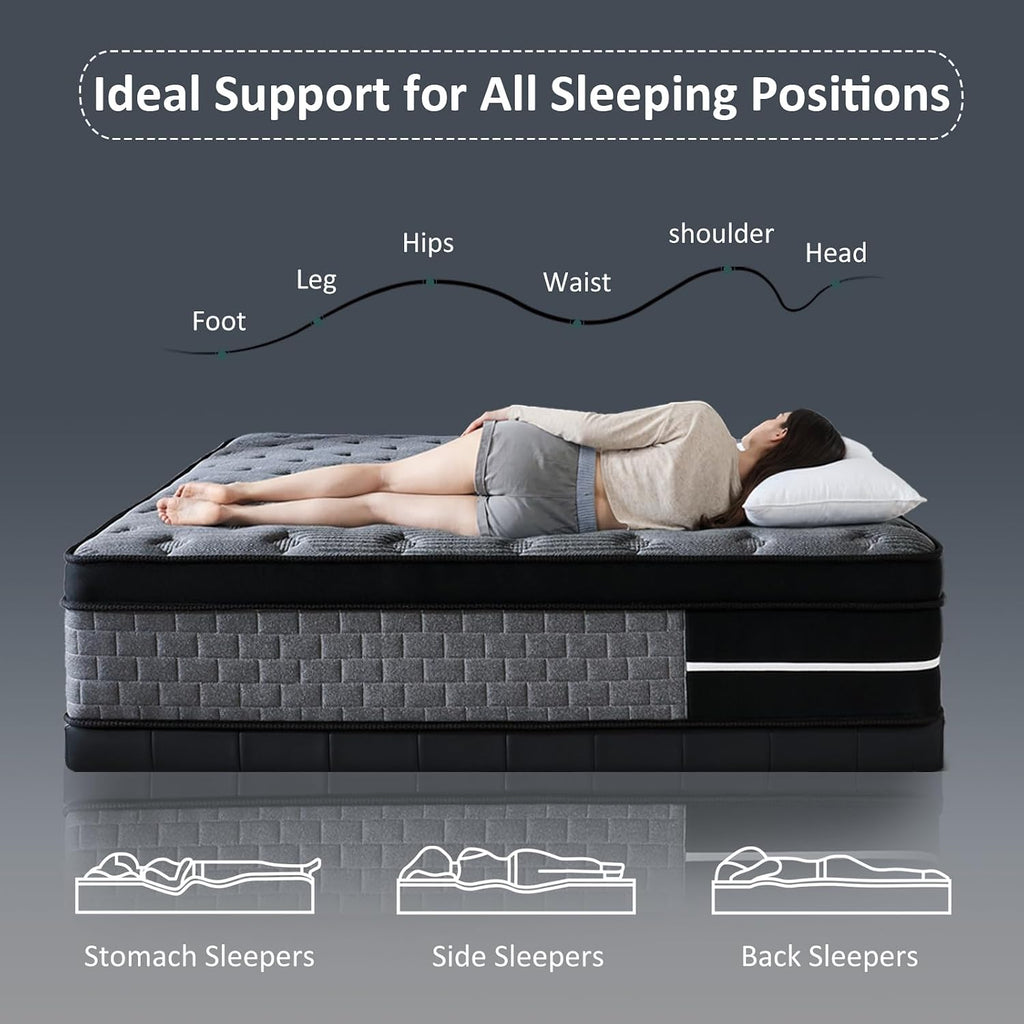 12 Inch Medium Firm Queen Hybrid Mattress