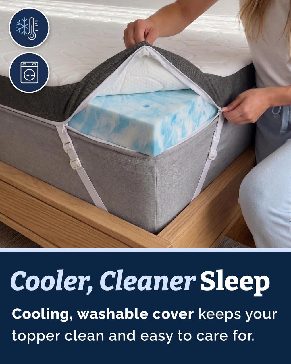 3 Inch Memory Foam Queen Mattress Topper