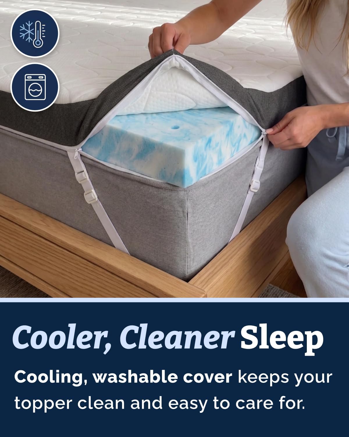 3 Inch Memory Foam Queen Mattress Topper