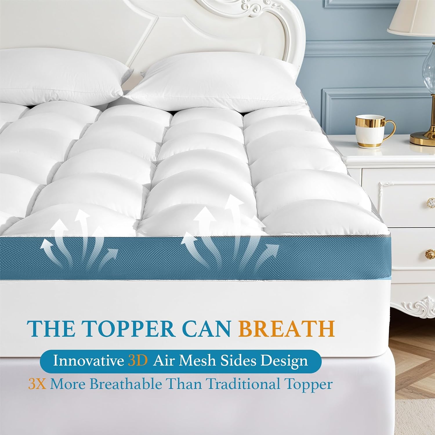 4 Inch Foam King Cooling Mattress Topper