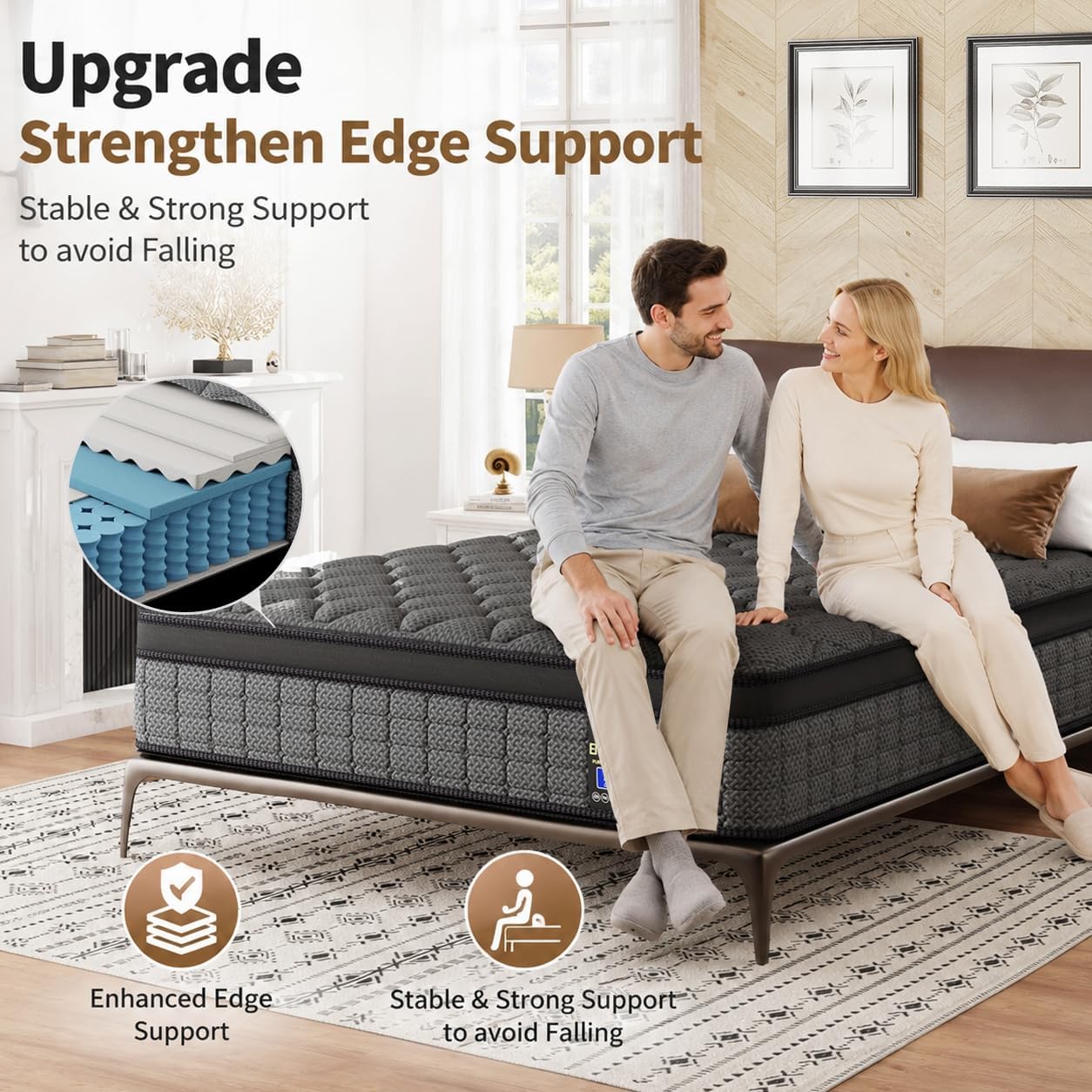 12 Inch Gel Foam Twin Hybrid Mattress