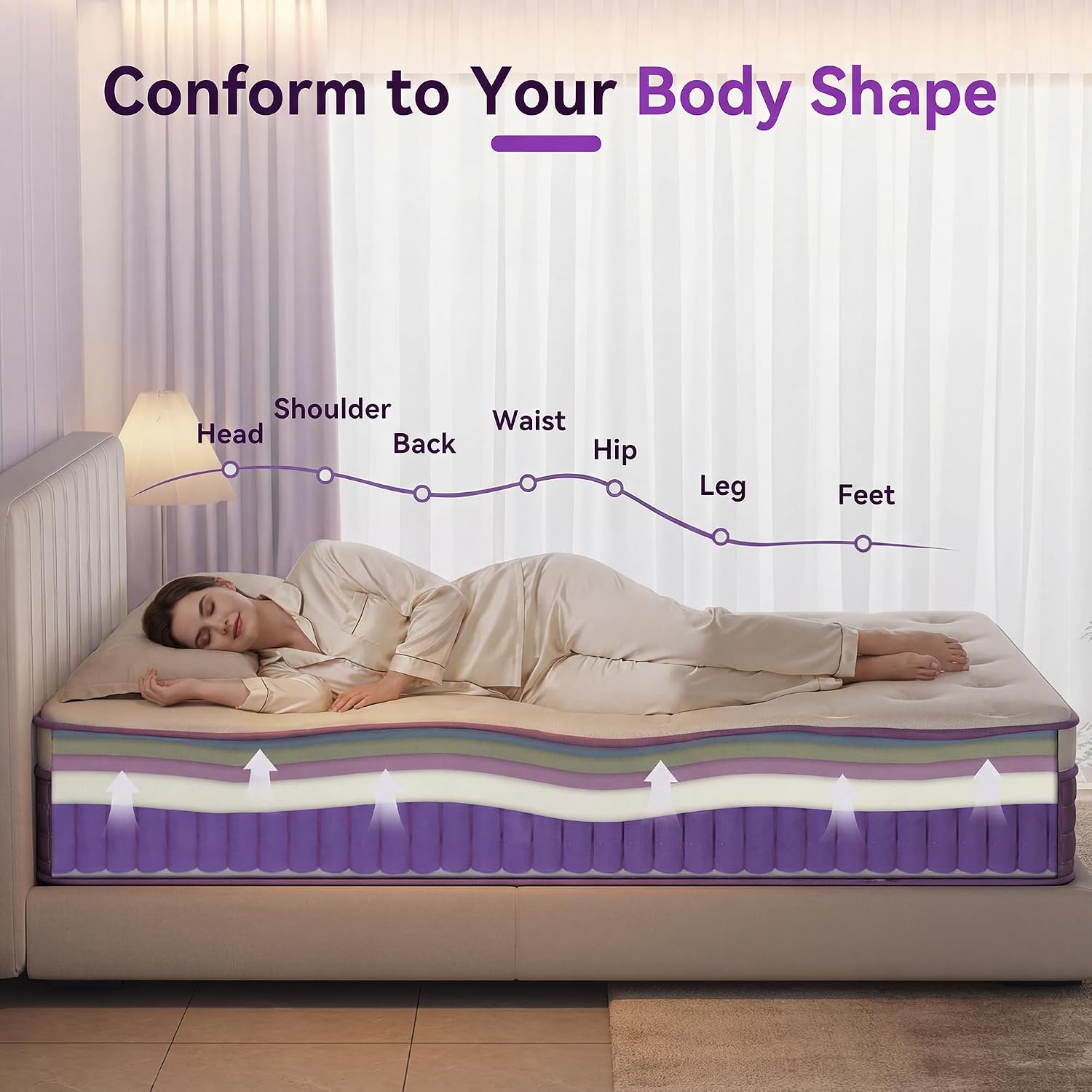 12 Inch Medium Firm Queen Hybrid Mattress