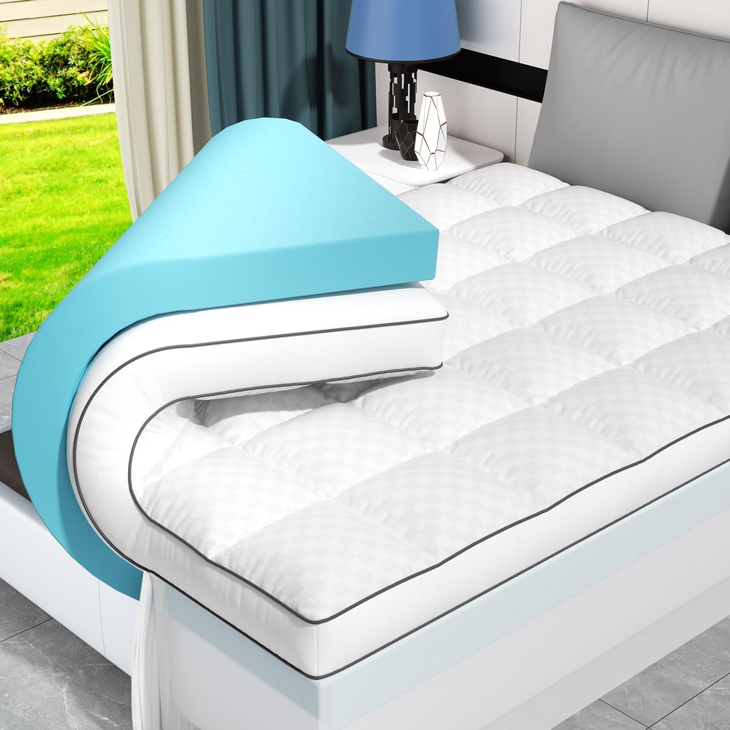 4 Inch Dual Layer Queen Foam Topper