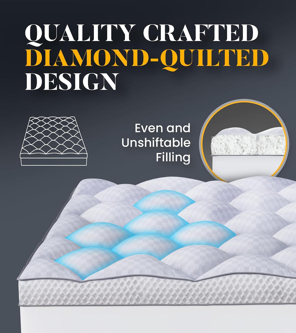 3 Inch Fluffy Pillow Top Queen Topper
