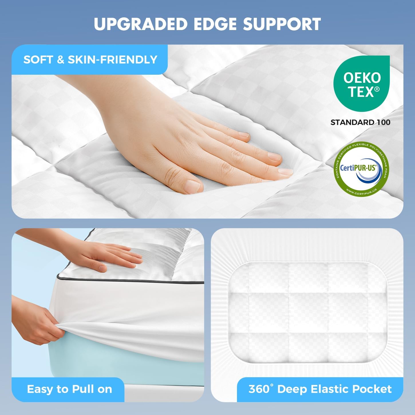 4 Inch Dual Layer Queen Foam Topper