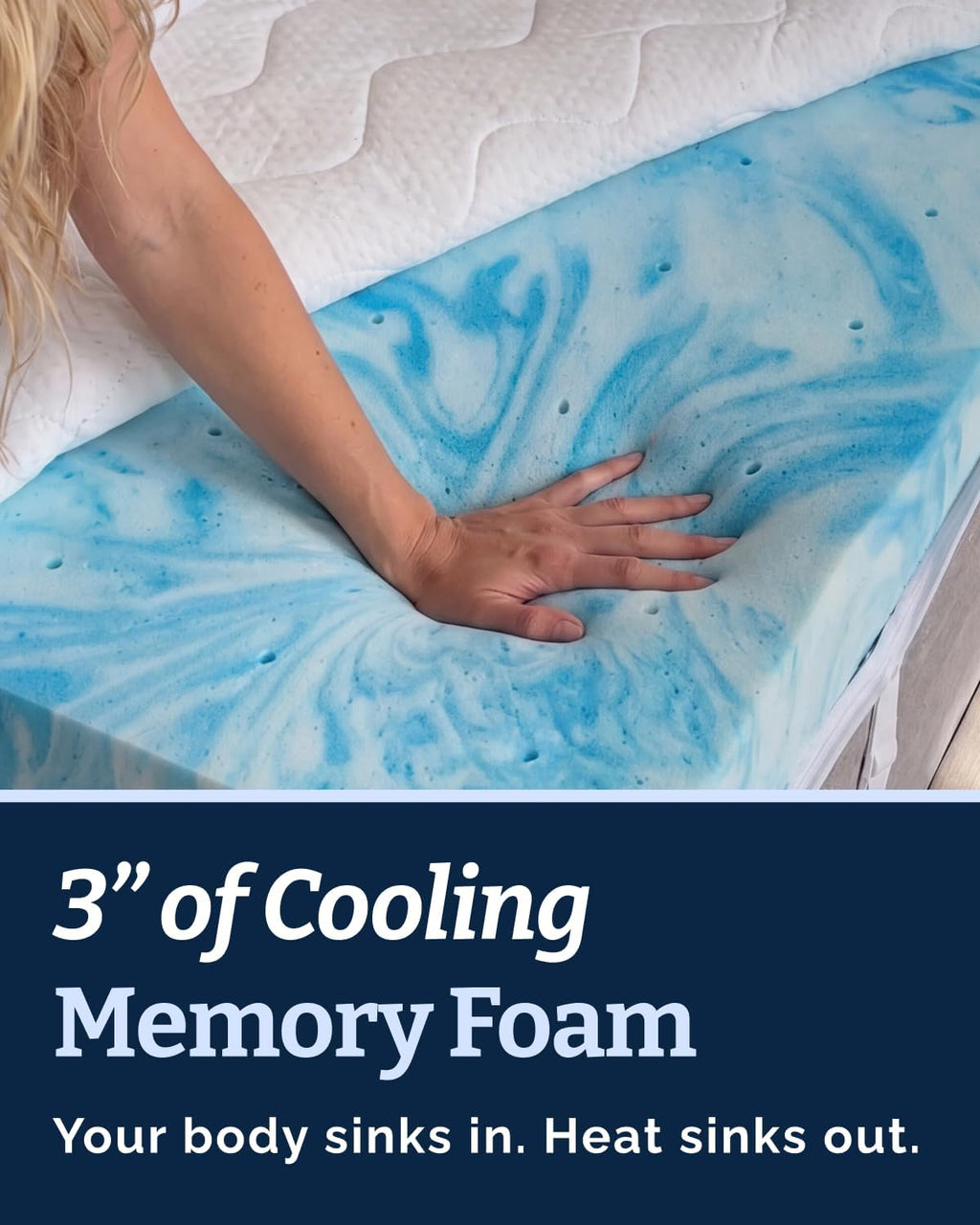 3 Inch Memory Foam Queen Mattress Topper