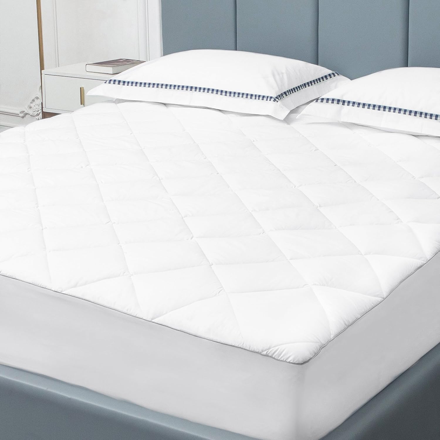 Cotton Quilted Deep Pocket Queen Mattress Pad