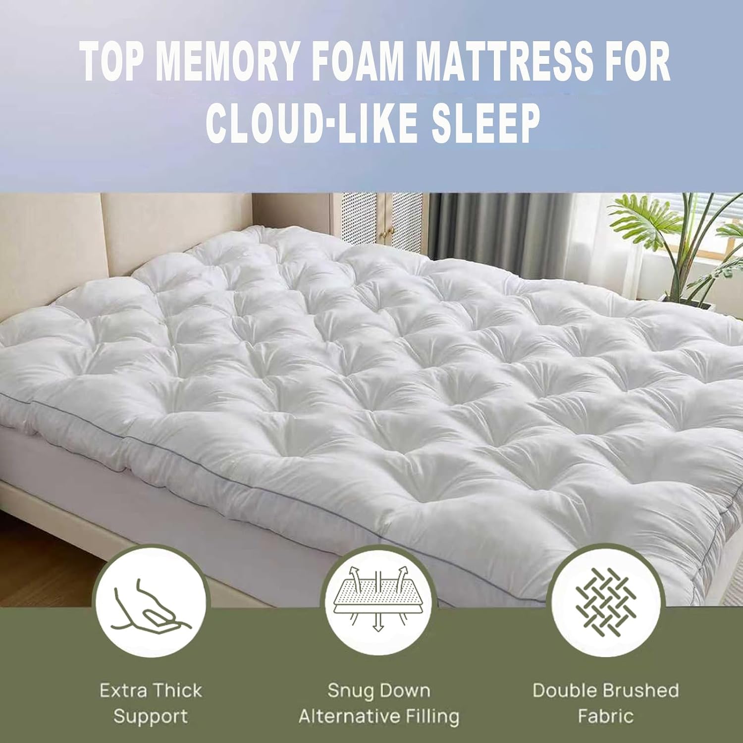 5 Inch Gel Foam Queen Mattress Topper