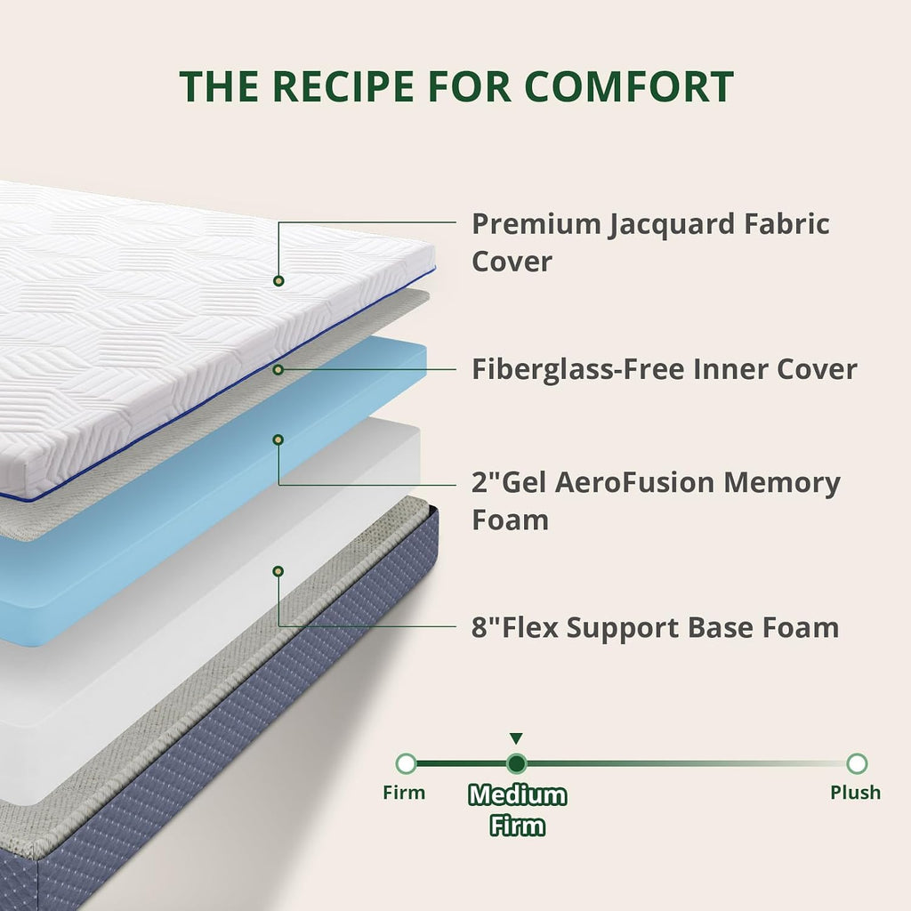 12 Inch Gel Foam Queen Size Mattress