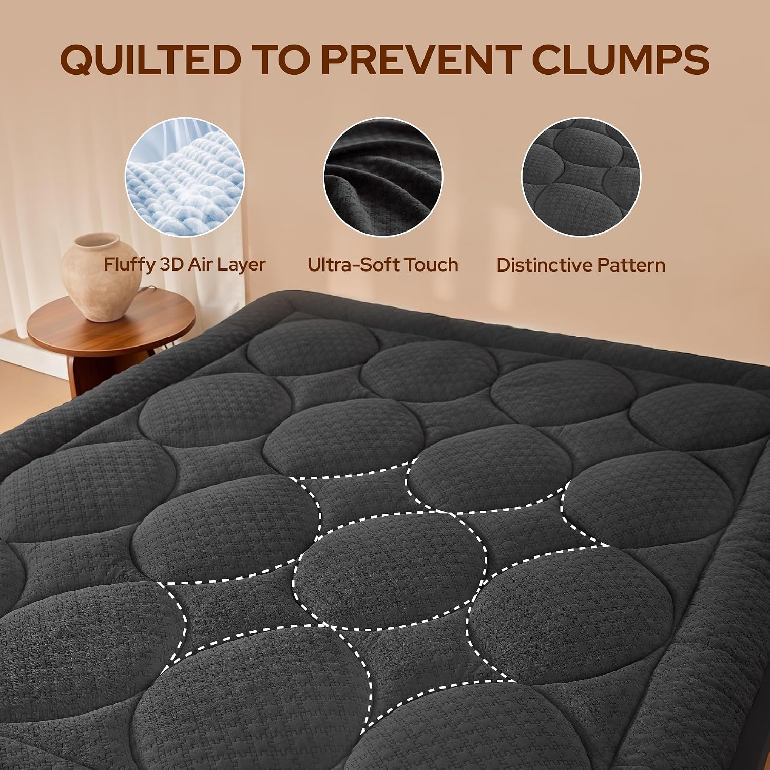 Bamboo Cooling Twin Quilted Mattress Pad