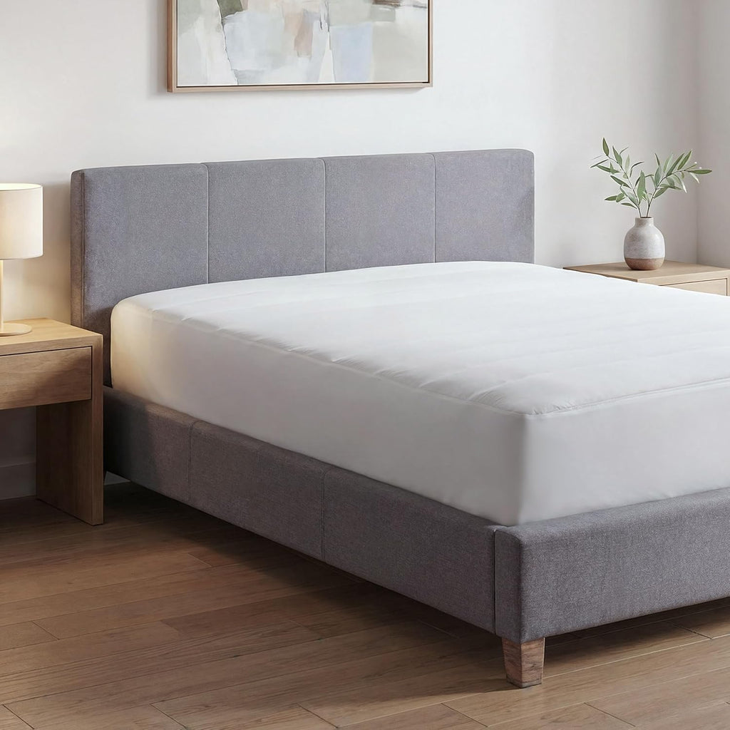 Poly Cotton Quilted King Mattress Pad
