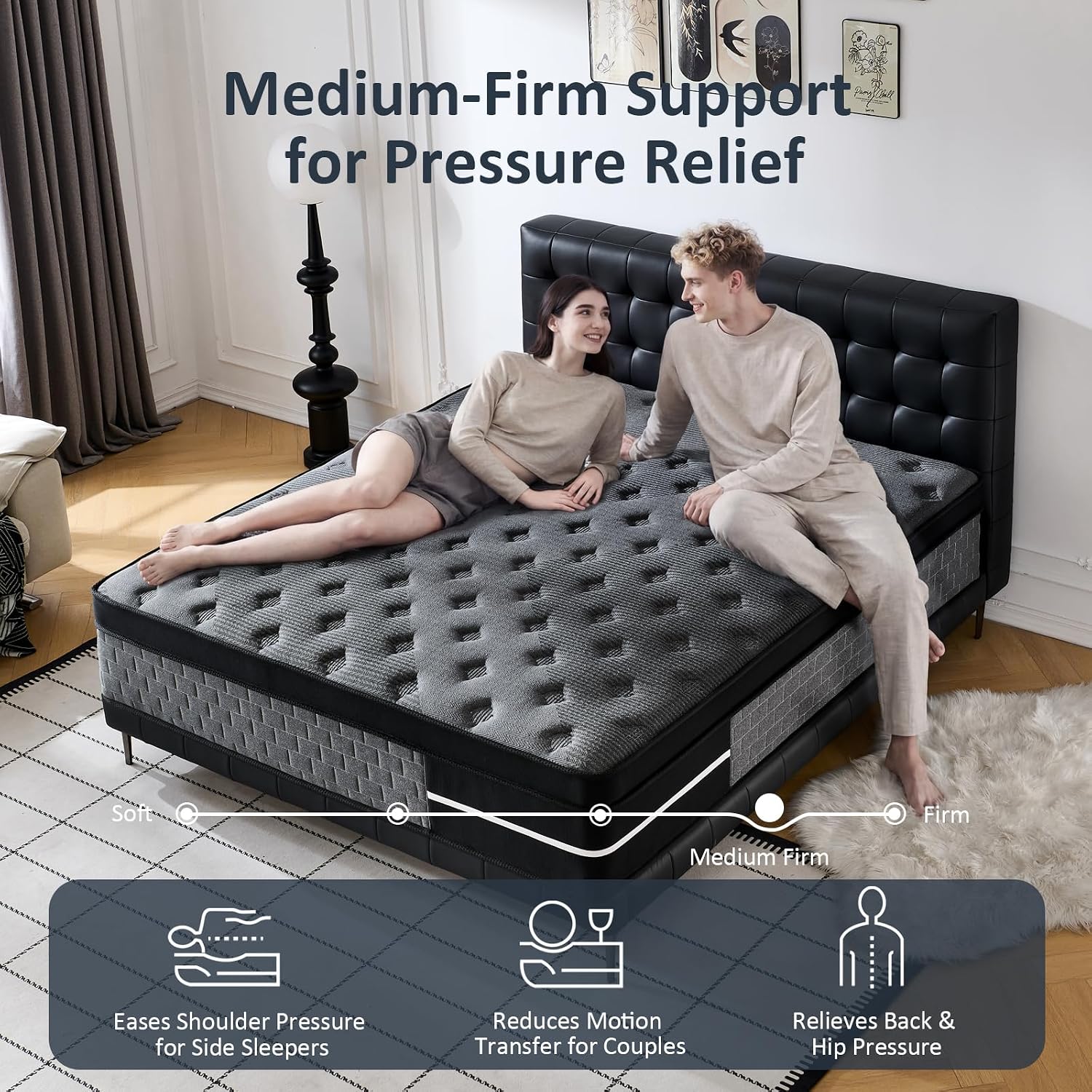 12 Inch Medium Firm Queen Hybrid Mattress