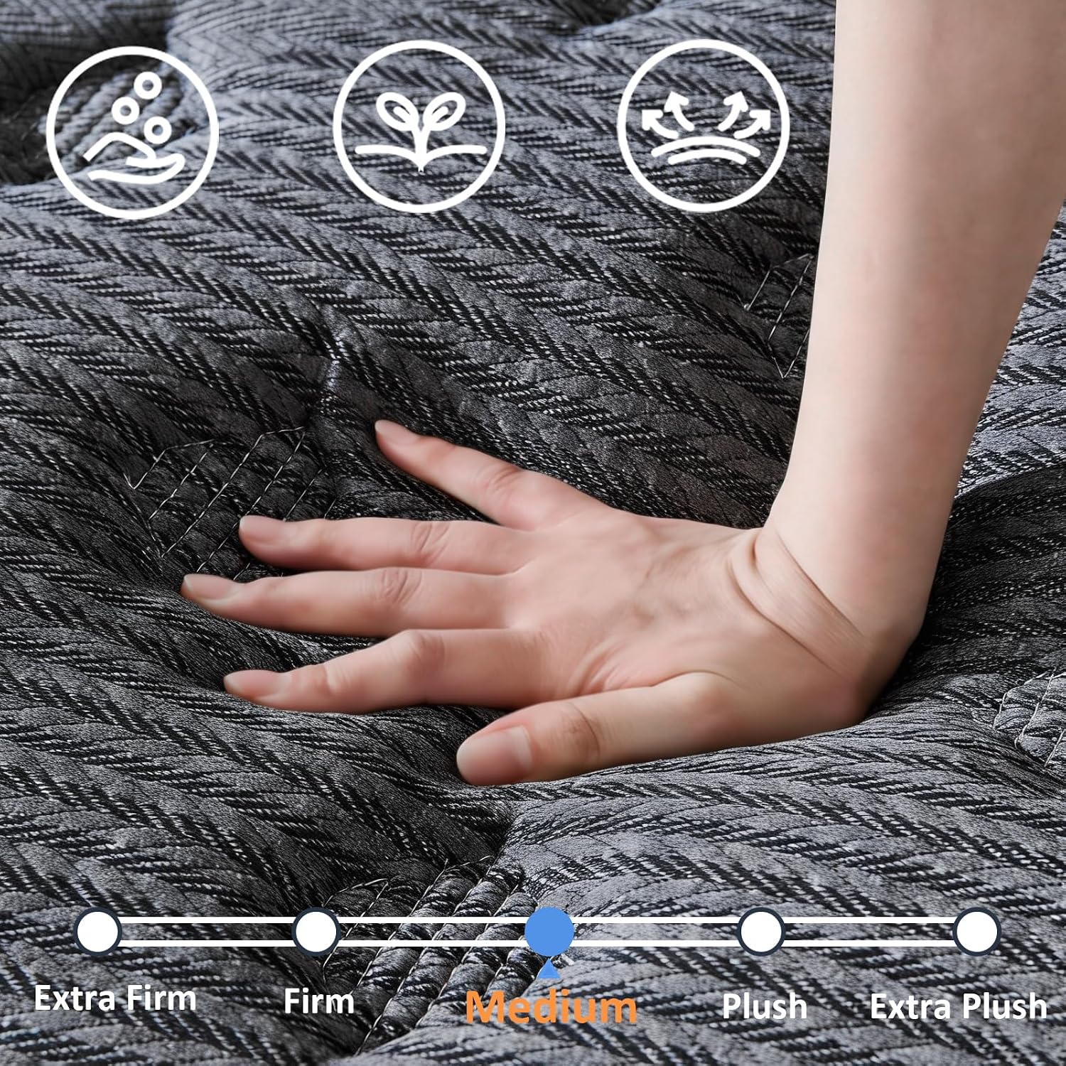 12 Inch Medium Firm Queen Hybrid Mattress
