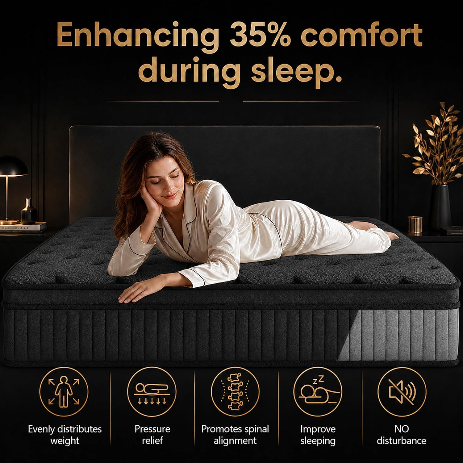 14 Inch Pillow Top Twin Hybrid Mattress