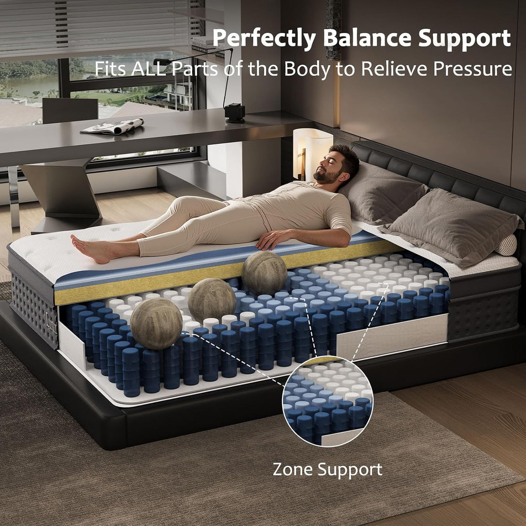 Twin Size 12 Inch Pocket Spring Mattress