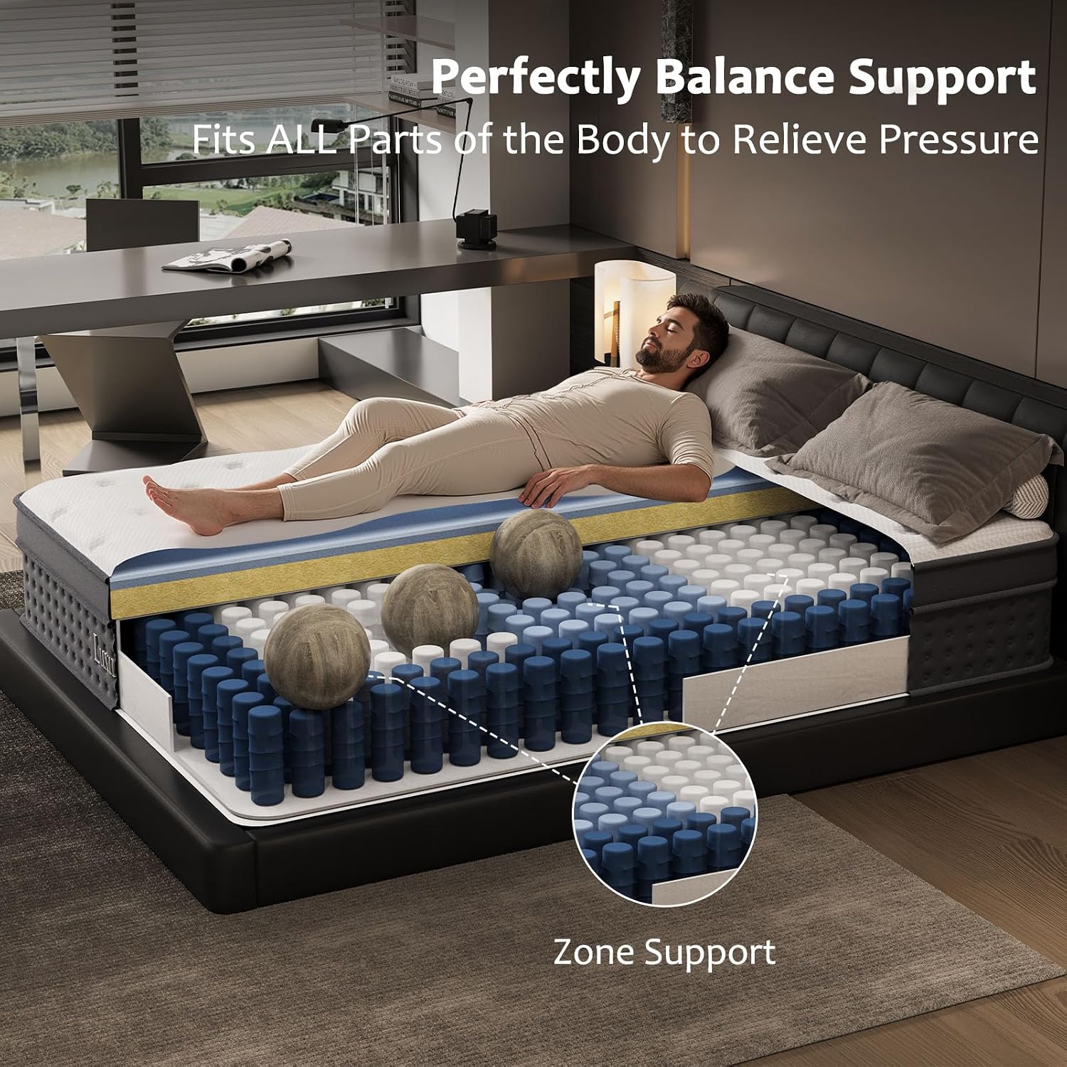 Twin Size 12 Inch Pocket Spring Mattress