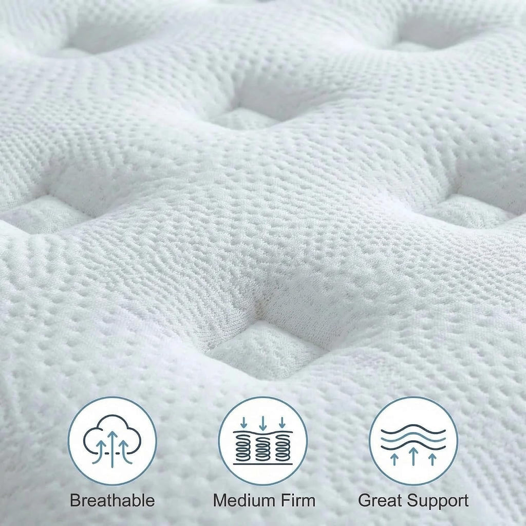 14 Inch Medium Firm King Hybrid Mattress