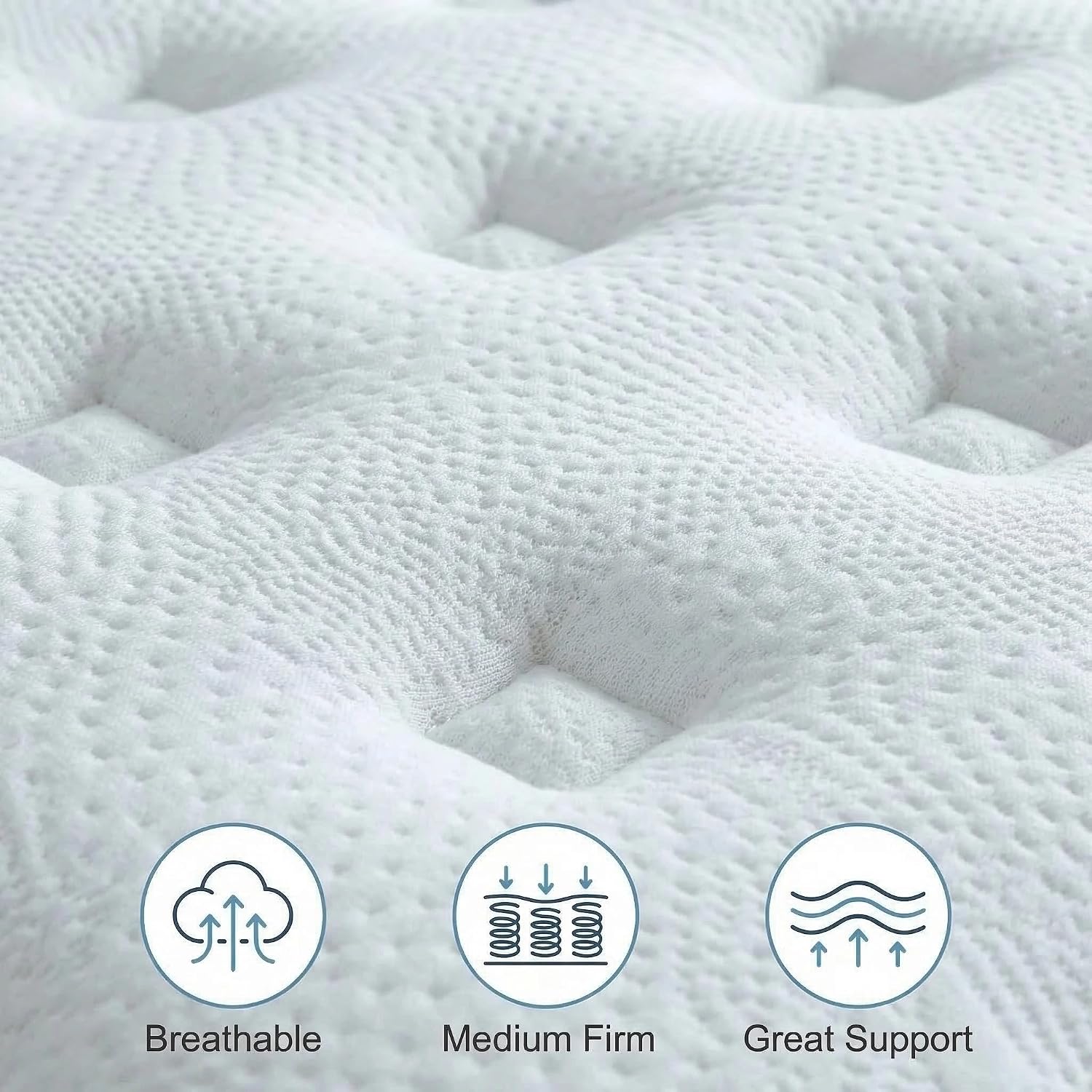 14 Inch Medium Firm King Hybrid Mattress