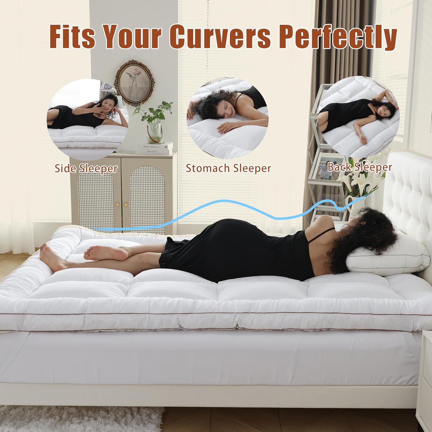 3 Inch Shredded Foam Queen Mattress Topper