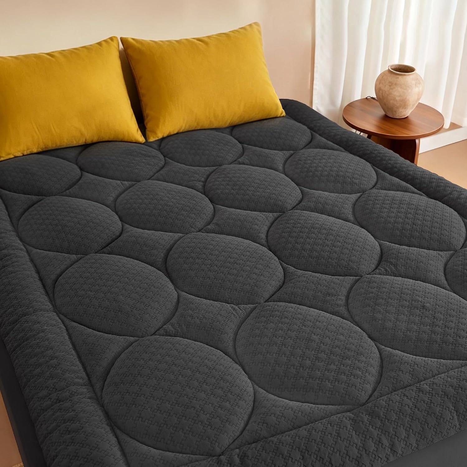Bamboo Cooling Twin Quilted Mattress Pad