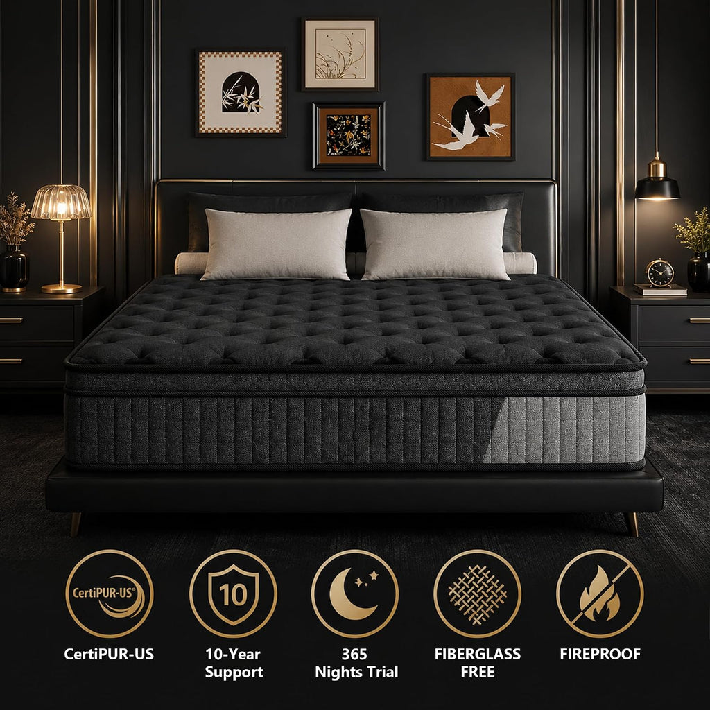 14 Inch Pillow Top Twin Hybrid Mattress