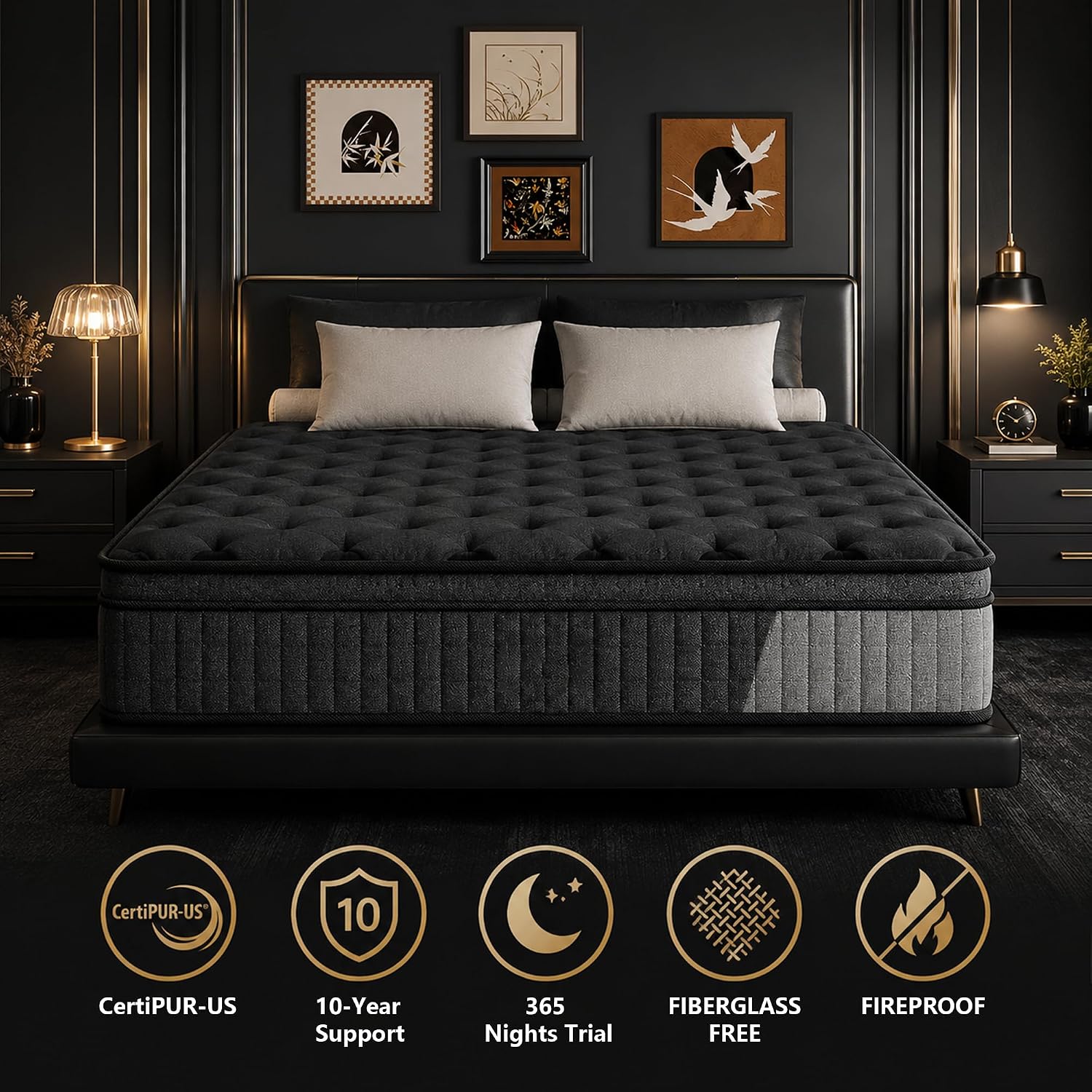 14 Inch Pillow Top Twin Hybrid Mattress