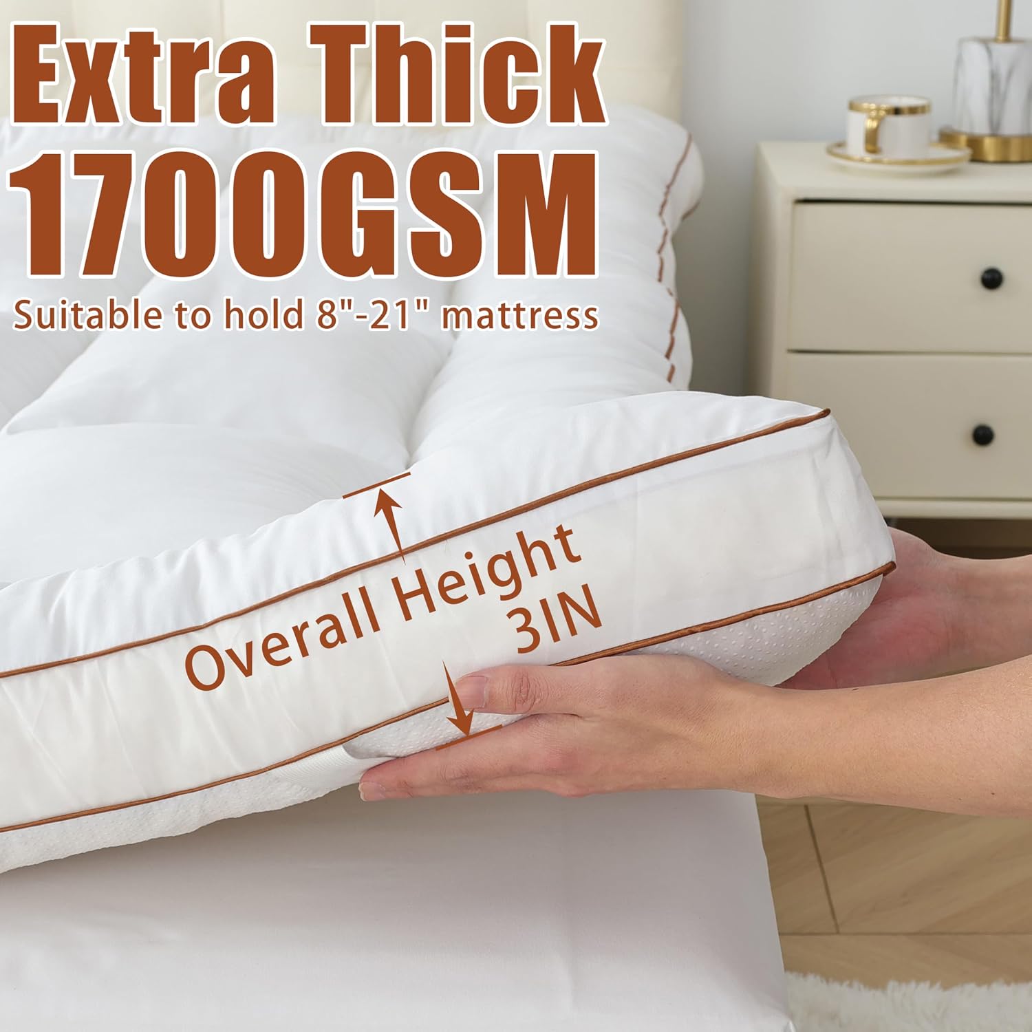 3 Inch Shredded Foam Queen Mattress Topper