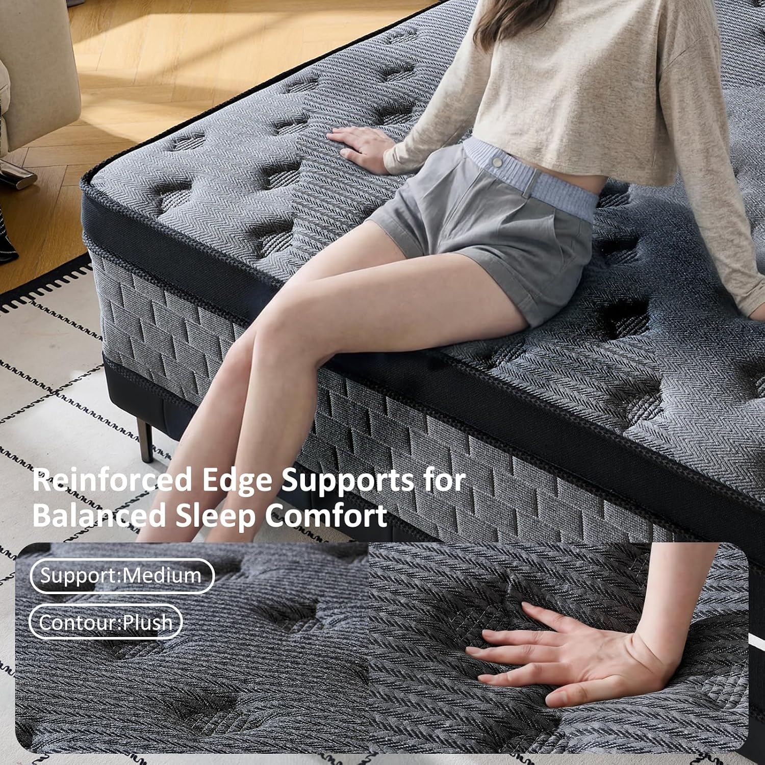 12 Inch Medium Firm Queen Hybrid Mattress
