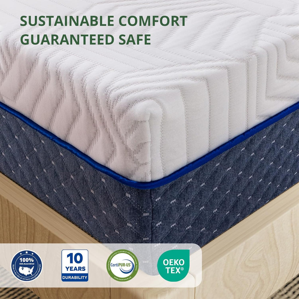 12 Inch Gel Foam Queen Size Mattress