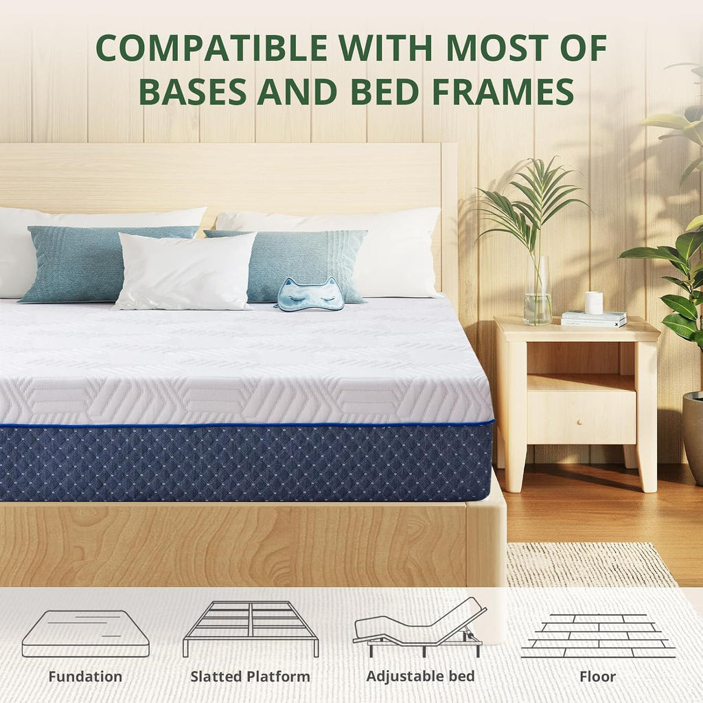 12 Inch Gel Foam Queen Size Mattress