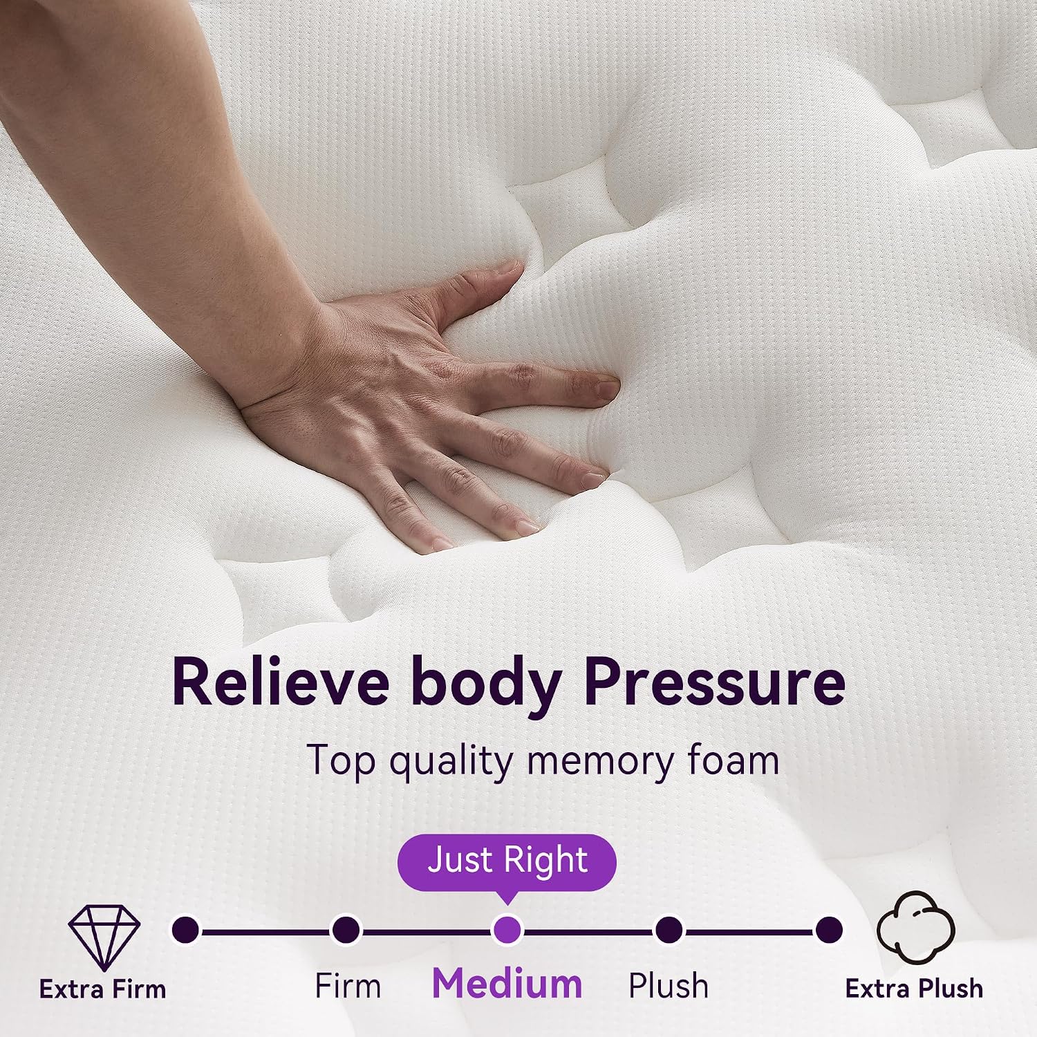 12 Inch Medium Firm Queen Hybrid Mattress